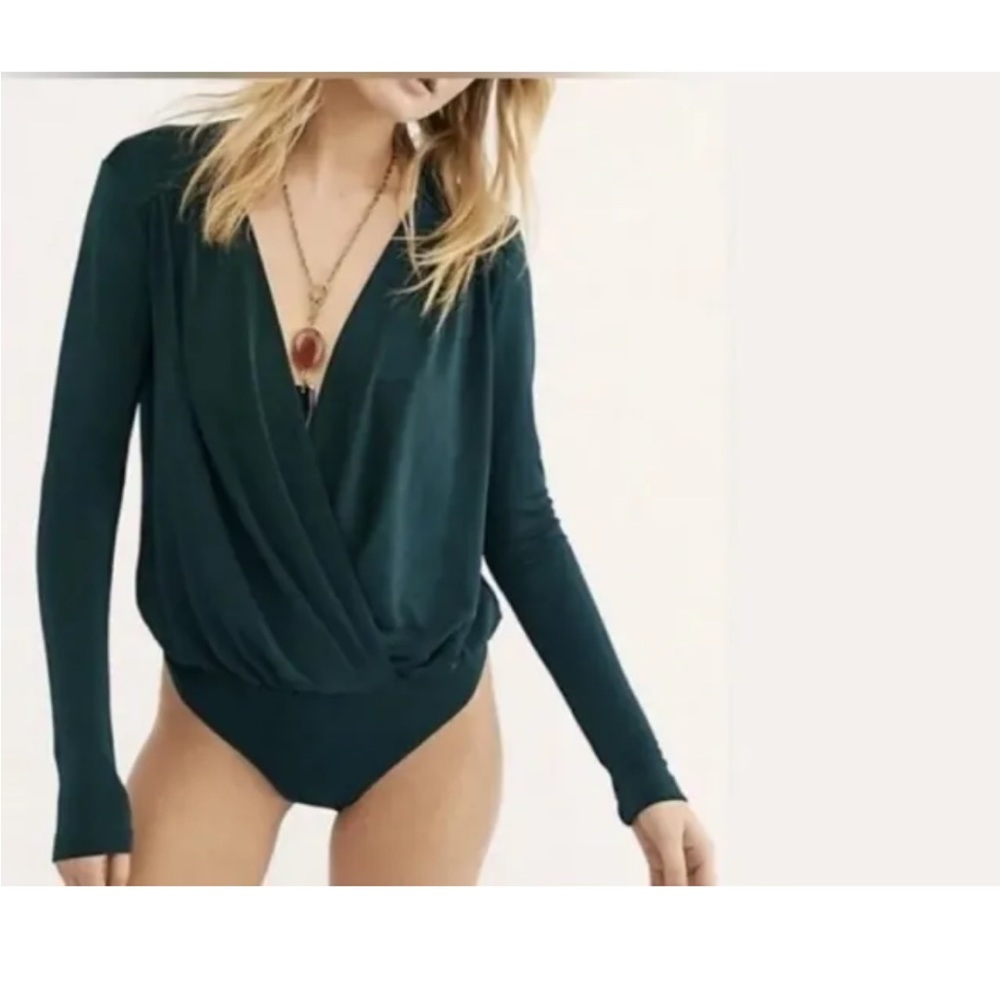 Free People dark green bodysuit. NWOT.